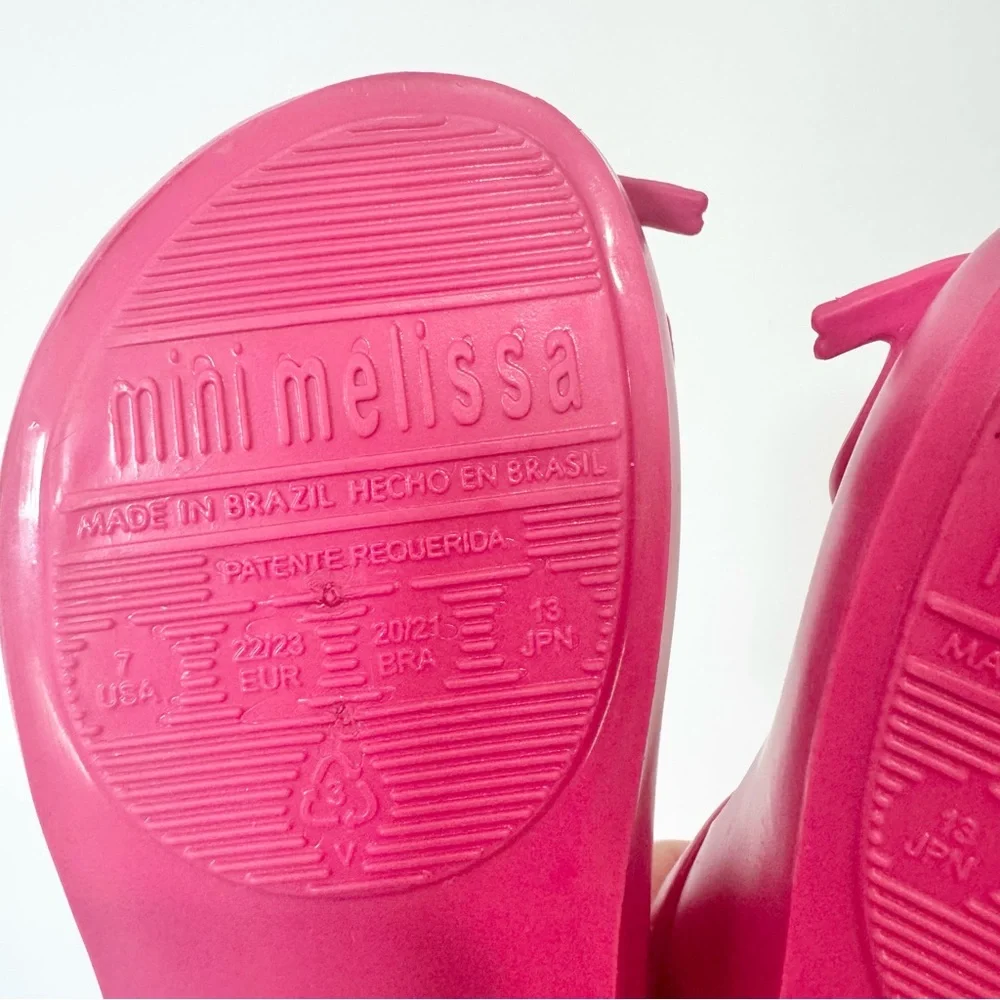 Mini Melissa Ultragirl II Matte Hot Pink Sandals KITTY CAT USA SZ 7